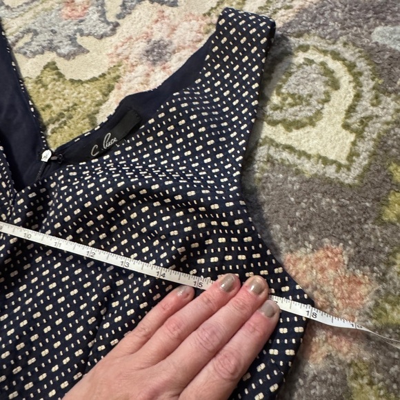 C. Luce Navy and cream Polka Dot Dress - Picture 7 of 11
